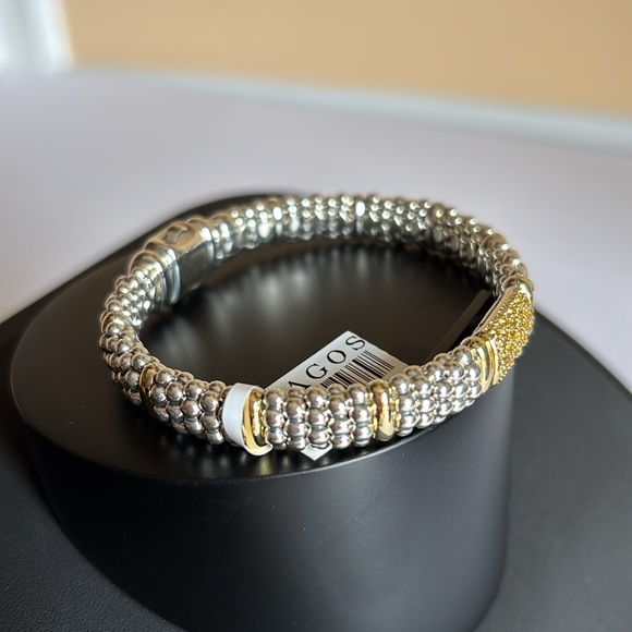 LAGOS SIGNATURE CAVIAR Yellow Sapphire Caviar Bracelet | 9mm - Picture 8 of 13